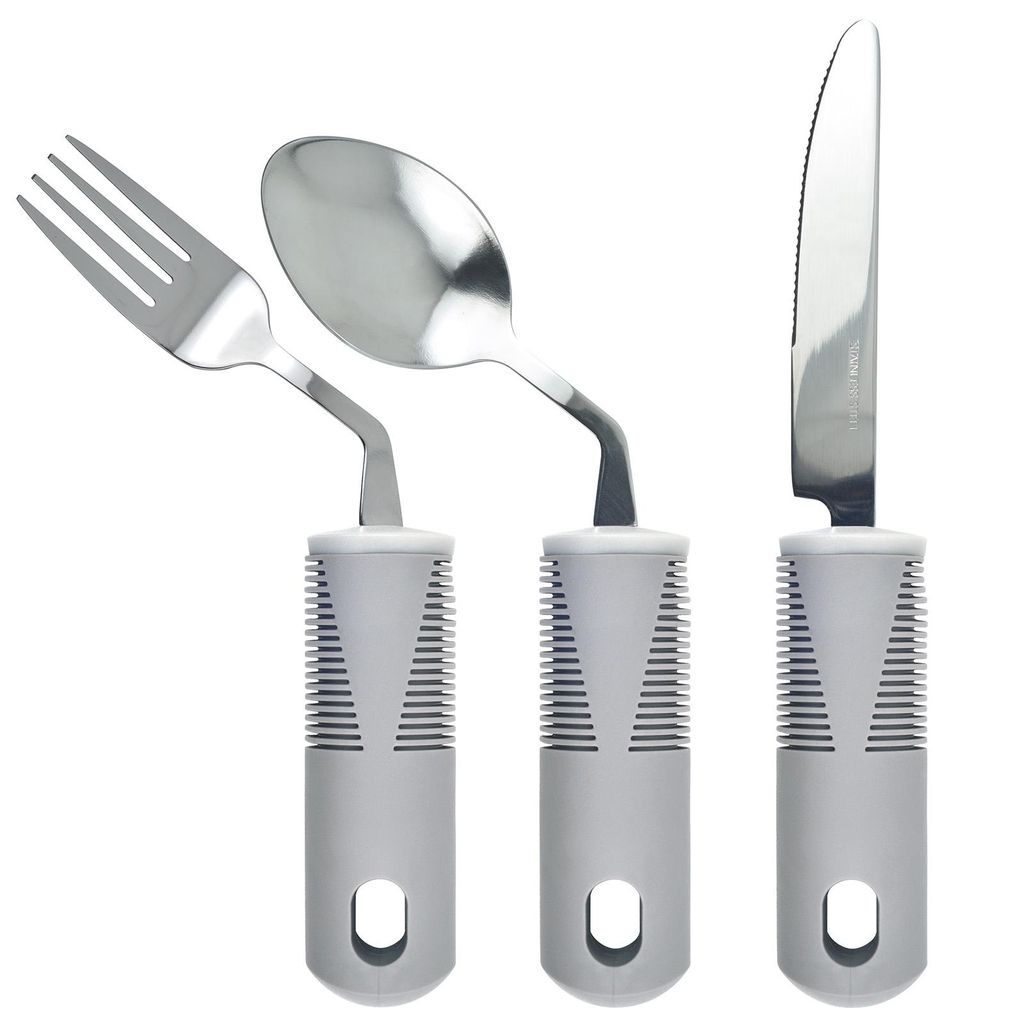Gebogene adaptive Utensilien für Senioren
