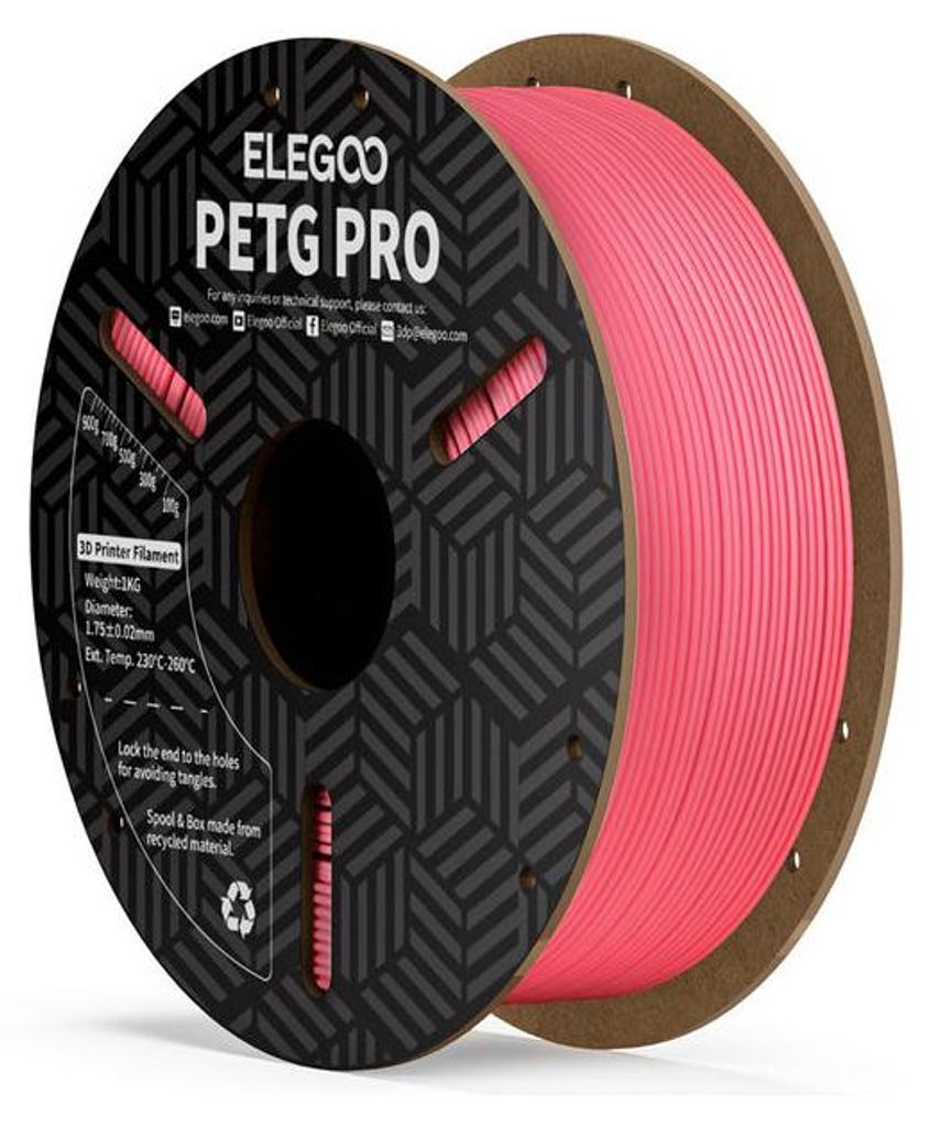 ELEGOO PETG PRO -1.75mm-1KG-Cardboard Spool-Pink Obrázek produktu 