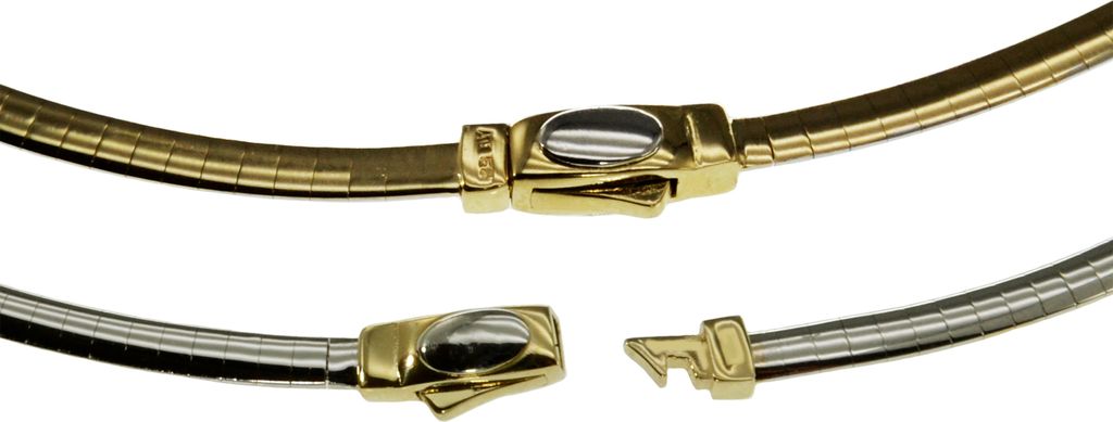 Halsreif Omega 2,6mm flach - 45cm - Wendeomega Produktbild 