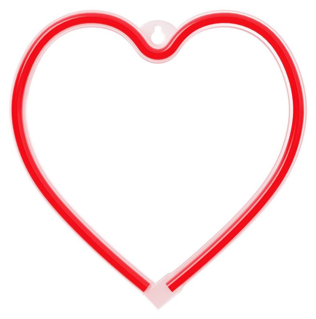 Forever Light Neon LED Light HEART red Bat + USB FLNEO7, Produktbild 