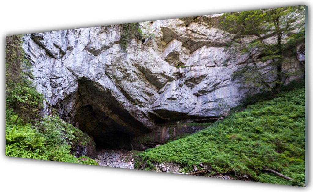 Glasbilder 125x50 Wandbild Druck auf Glas Berghöhle Natur