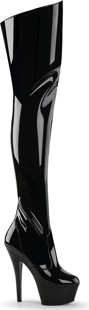 KISS-3010 Damen Boots von Pleaser, Schwarz , EU 38, US 8