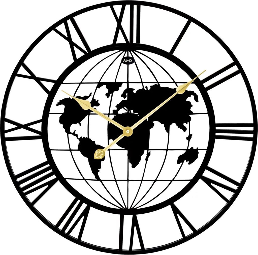 Orologio da parete in quarzo AMS 9702 - Cassa in metallo Immagine del prodotto 