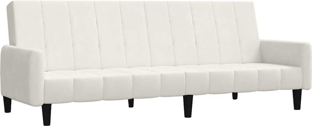 vidaXL Schlafsofa 2-Sitzer Creme Samt