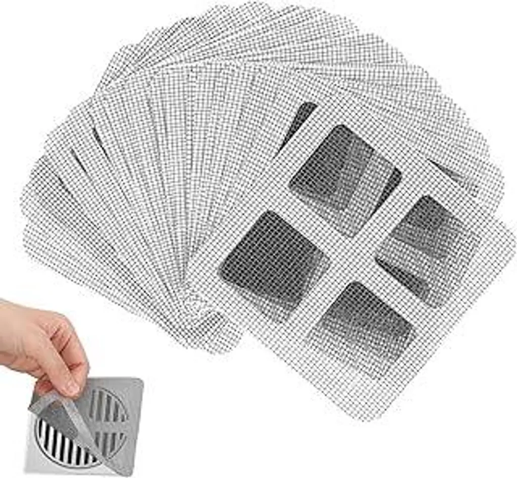 20 Pezzi Filtro Capelli Doccia Adesivo 10x10 cm - Stop Scarichi Intasati