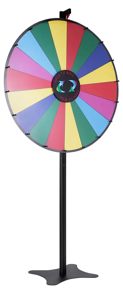 Roue de la fortune effaçable 91 cm avec 18 segments et pied robuste - 10