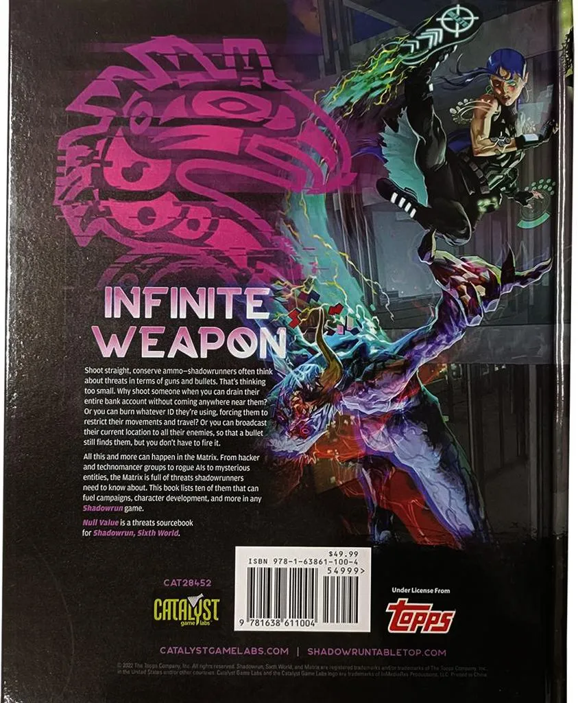 Shadowrun Null Value - Guide pour Hacker la Matrice - Jeu de Rôle Anglais - 2