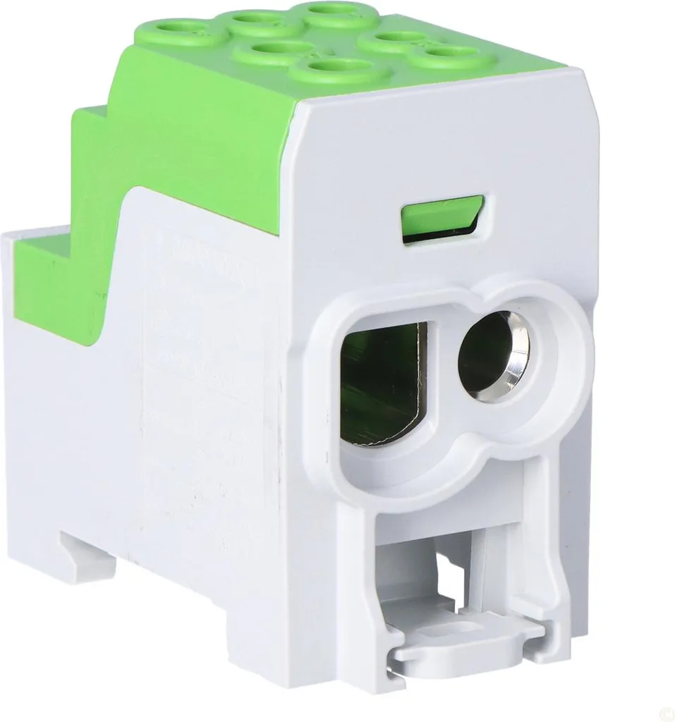 Bloc de distribution Al/Cu 200A SIMBLOCK 80030 avec boîtier vert IP20