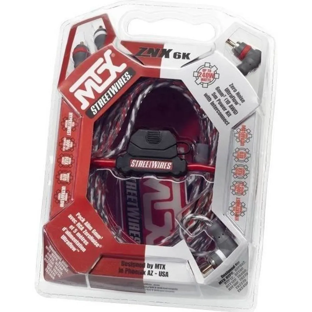 Kit Cablaggio Audio Auto MTX ZNX6K - Power Pack 6mm² Professionale