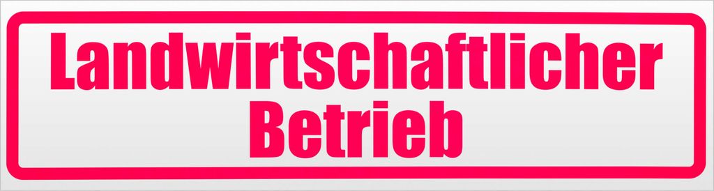 Kiwistar Landwirtschaftlicher Betrieb Magnetschild Schild magnetisch - 30cm Neonpink - Magnetfolie für Auto PKW Kfz