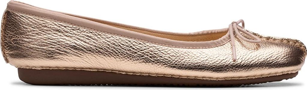 Clarks Freckle Ice 26181353 4, Ballerina in Gold für Damen, Größe 39,5