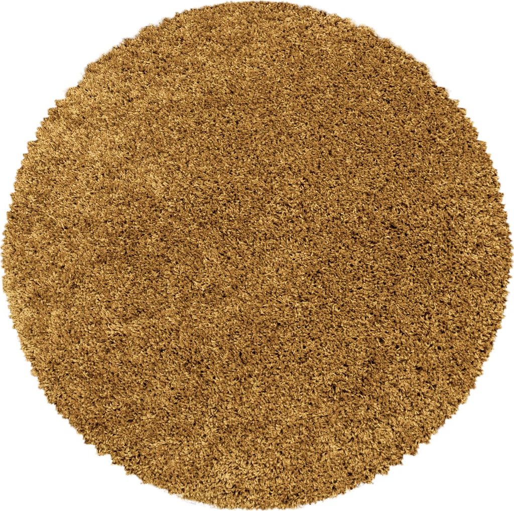 Homebyhome Hochflor Teppich Einfarbig Langflor, Flauschig & Weich, Moderner Shaggy für Wohnzimmer 80 cm Rund