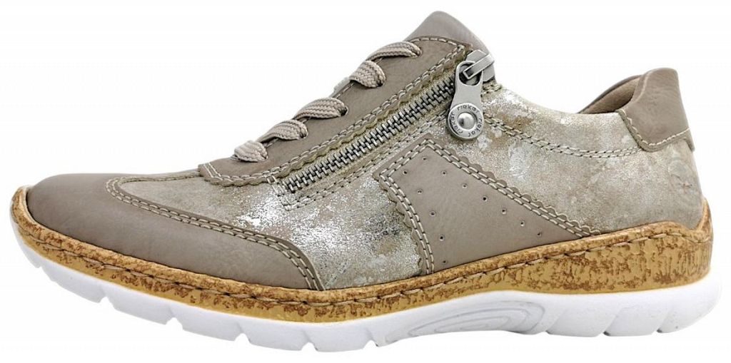 Rieker  Damenschuhe Schnürschuhe Sportive Metallic Freizeit Produktbild 