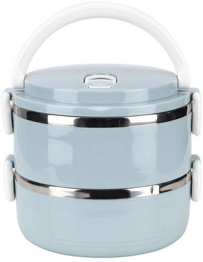 Isolierte Lunchbox, Edelstahl, Blau, Thermisch Isoliert, Reise, Arbeit