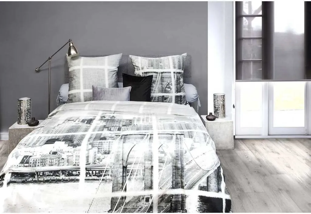 Parure Letto HnL Dale Raso 135x200 cm Grigio - Stile Elegante e Durata