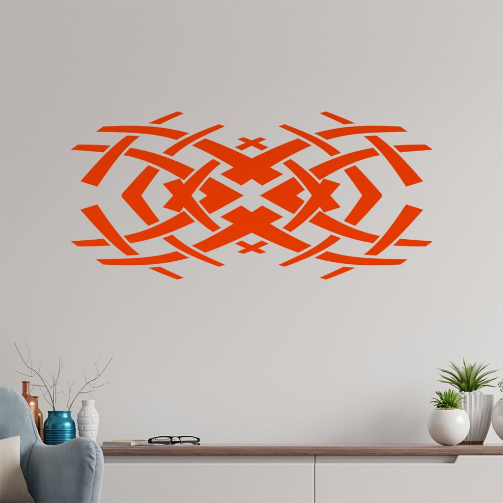 Tribal doppel X Wandtattoo in 6 Größen - Wandaufkleber Wall Sticker - Dekoration, Küche, Wohnzimmer, Schlafzimmer, Badezimmer