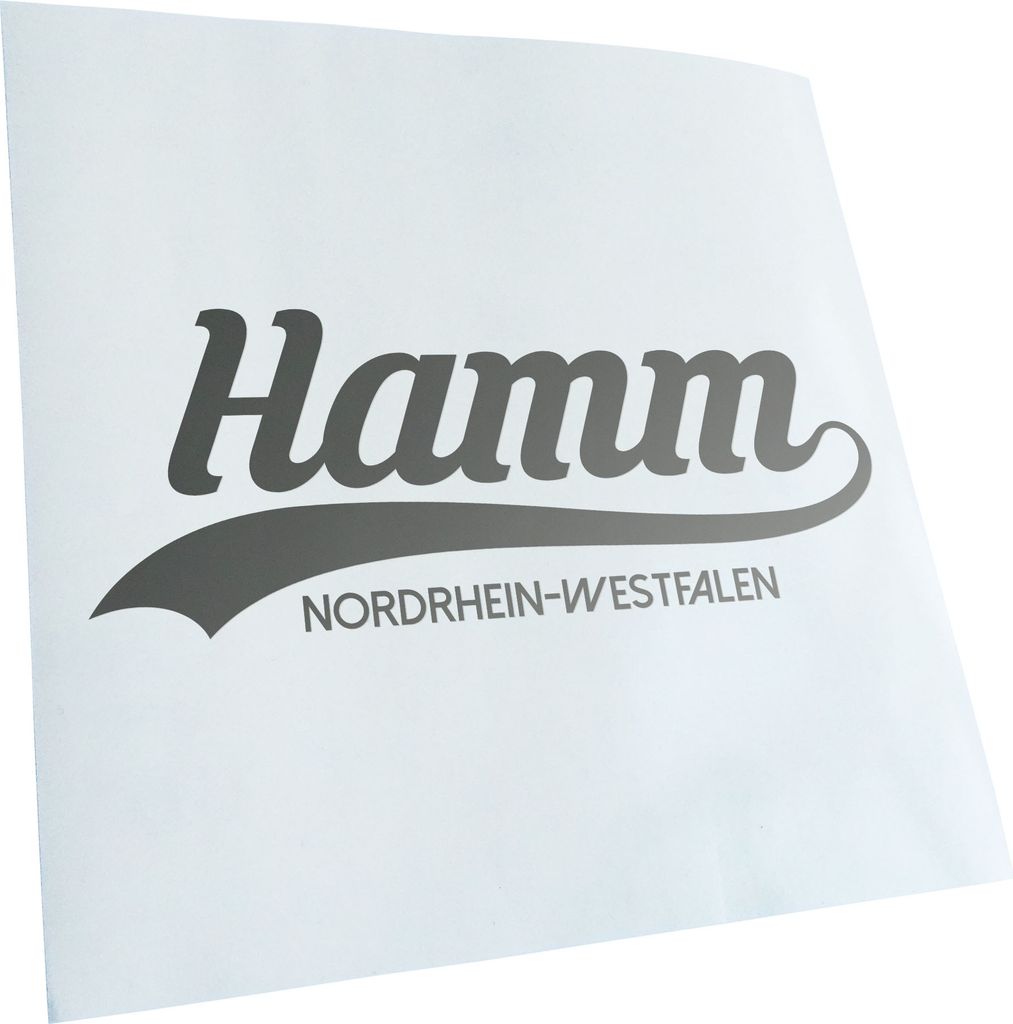 Kiwistar - Autoaufkleber - Hamm Nordrhein-Westfalen - Silber - 30x11cm - Aufkleber für Auto, Laptop, Fahrrad, LKW, Motorrad Mehrfarbig JDM Decal R...
