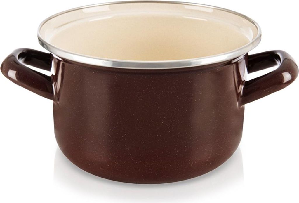 Orion | Kochtopf - Braun - 16 Cm - 1,4 L - Emaillierter Stahl - Induktionsgeeignet