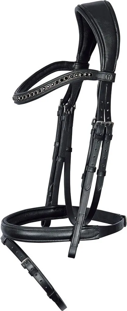Bridon Harry's Horse Nero Soft Full Noir - Filet de Dressage Confortable
