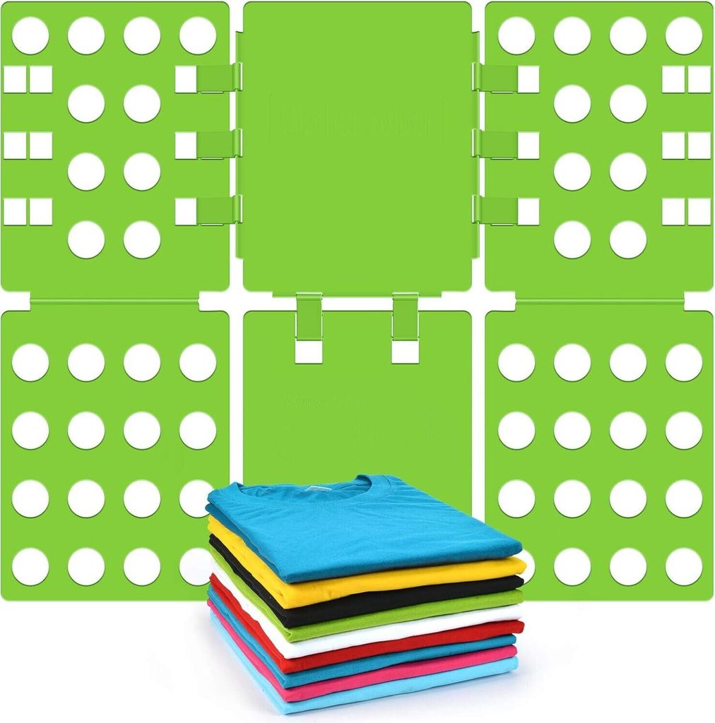 T Shirt Klappbrett Shirt Kleiderordner Wäsche Organizer Einfach und schnell zu Falten,Grün