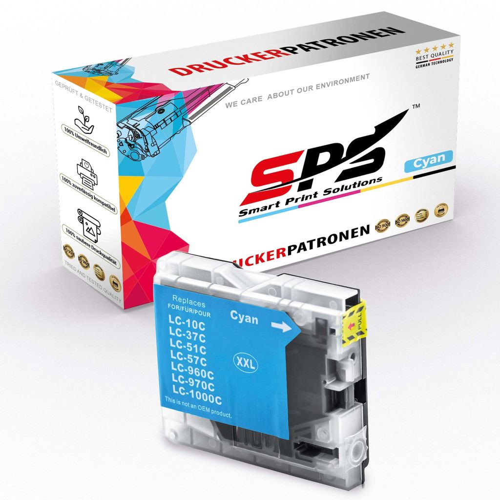 LC-970C Tintenpatrone Kompatibel für Brother DCP-135 C | 1x Cyan