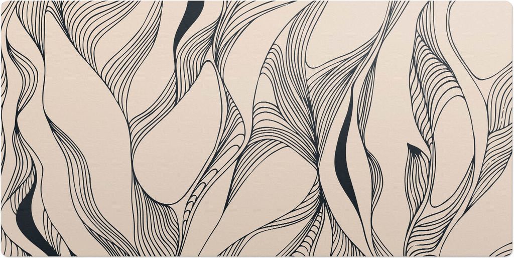 Abstrakte Linien– Schreibtischunterlage – Schreibtisch Tischunterlage – 90x45 cm – Unterlage Groß Schreibtischmatte