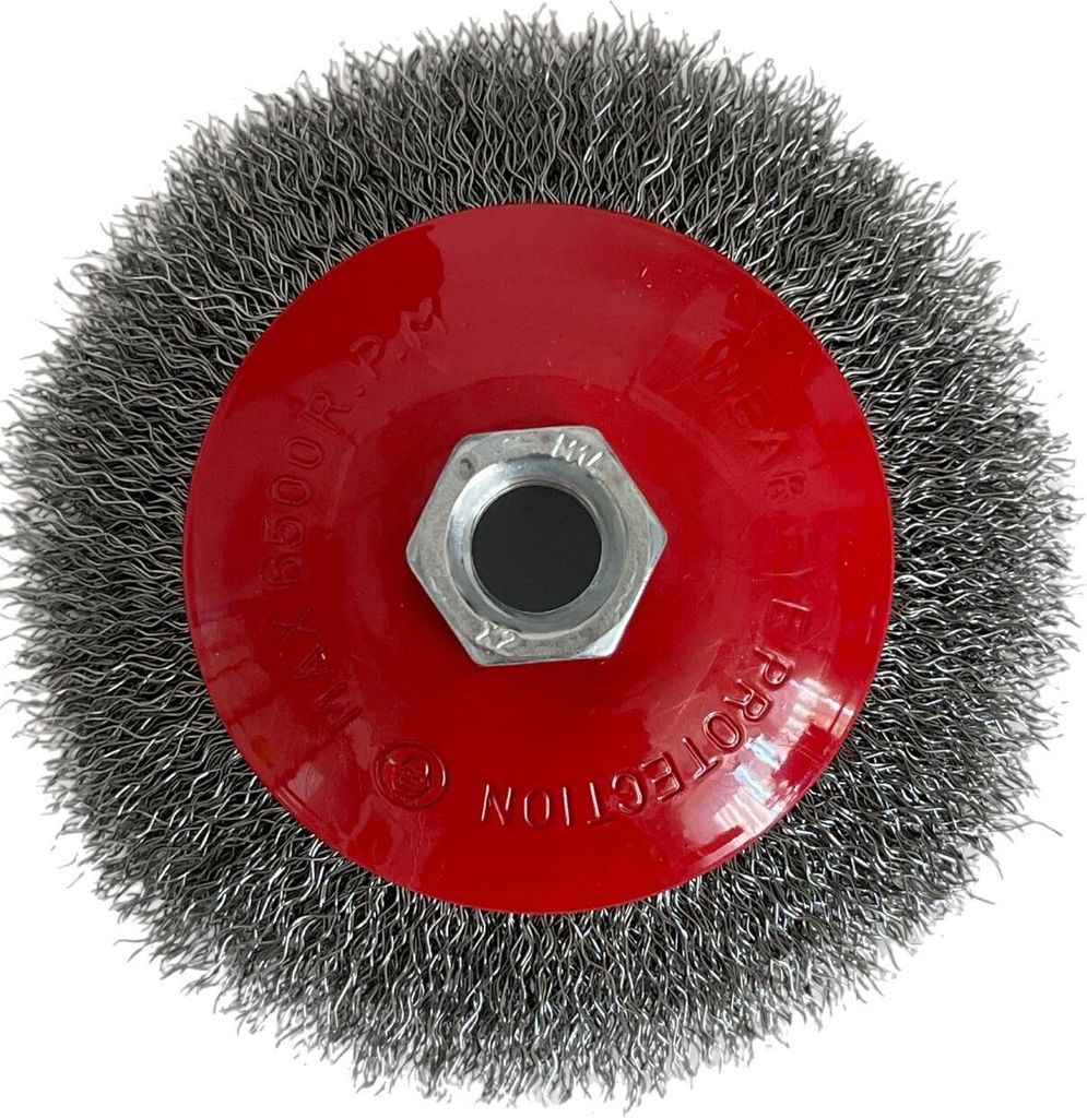 VaGo 6x Rundbürste 125mm Bürste gewellt Drahtbürste Winkelschleifer Flex