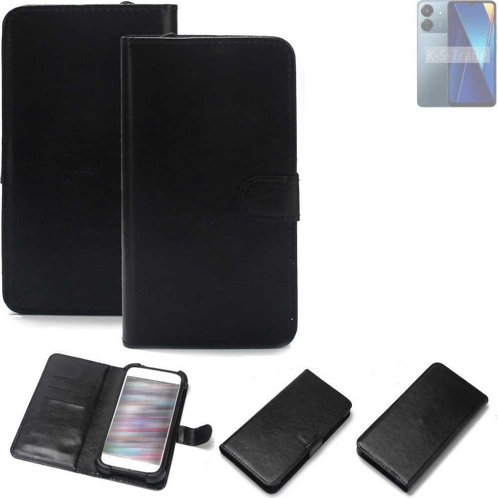 K-S-Trade Handyhülle Schutzhülle kompatibel mit Xiaomi POCO C65 Handy Schutz Hülle Handyhülle Bumper schwarz 1x
