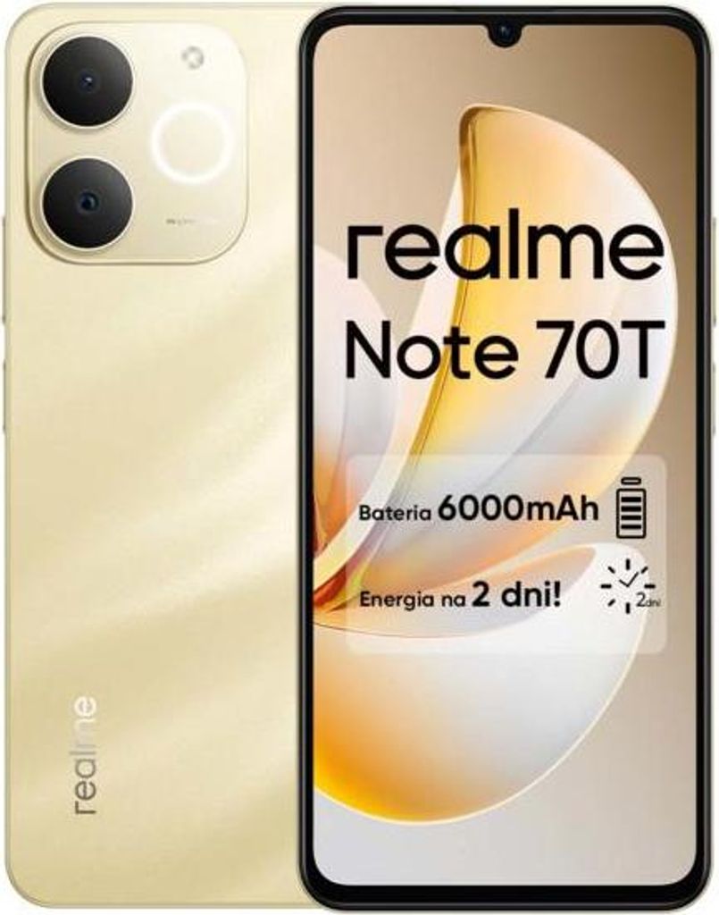 REALME Note 70T 4G (LTE) Smartfón 4 GB/128 GB Zlatý Obrázok produktu 
