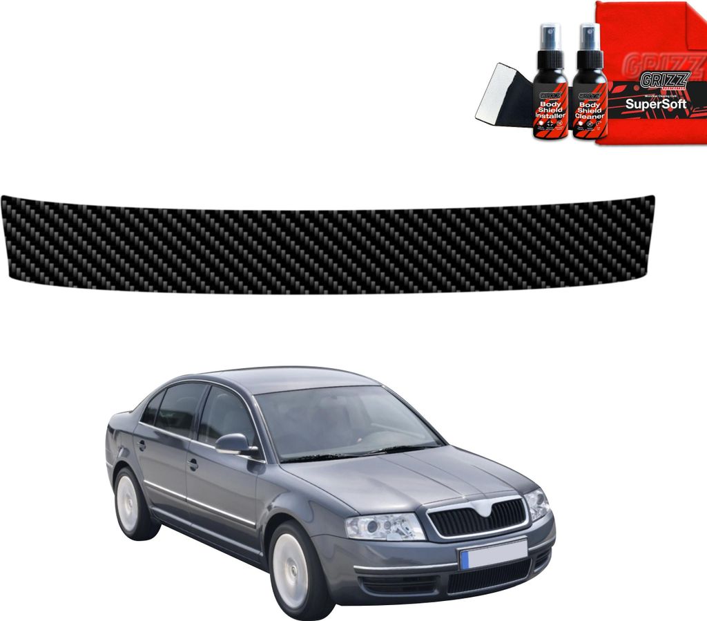 Kohlenstoff Schutzfolie Grizz Protector für Ladekante - Skoda Superb (2001-2008)