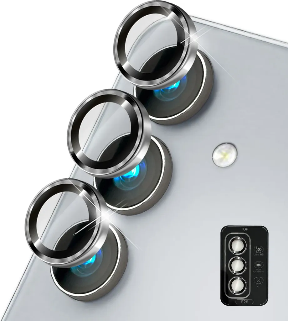 NALIA Focus.Pro CLX per Samsung Galaxy S25 - Protezione della fotocamera - Argento