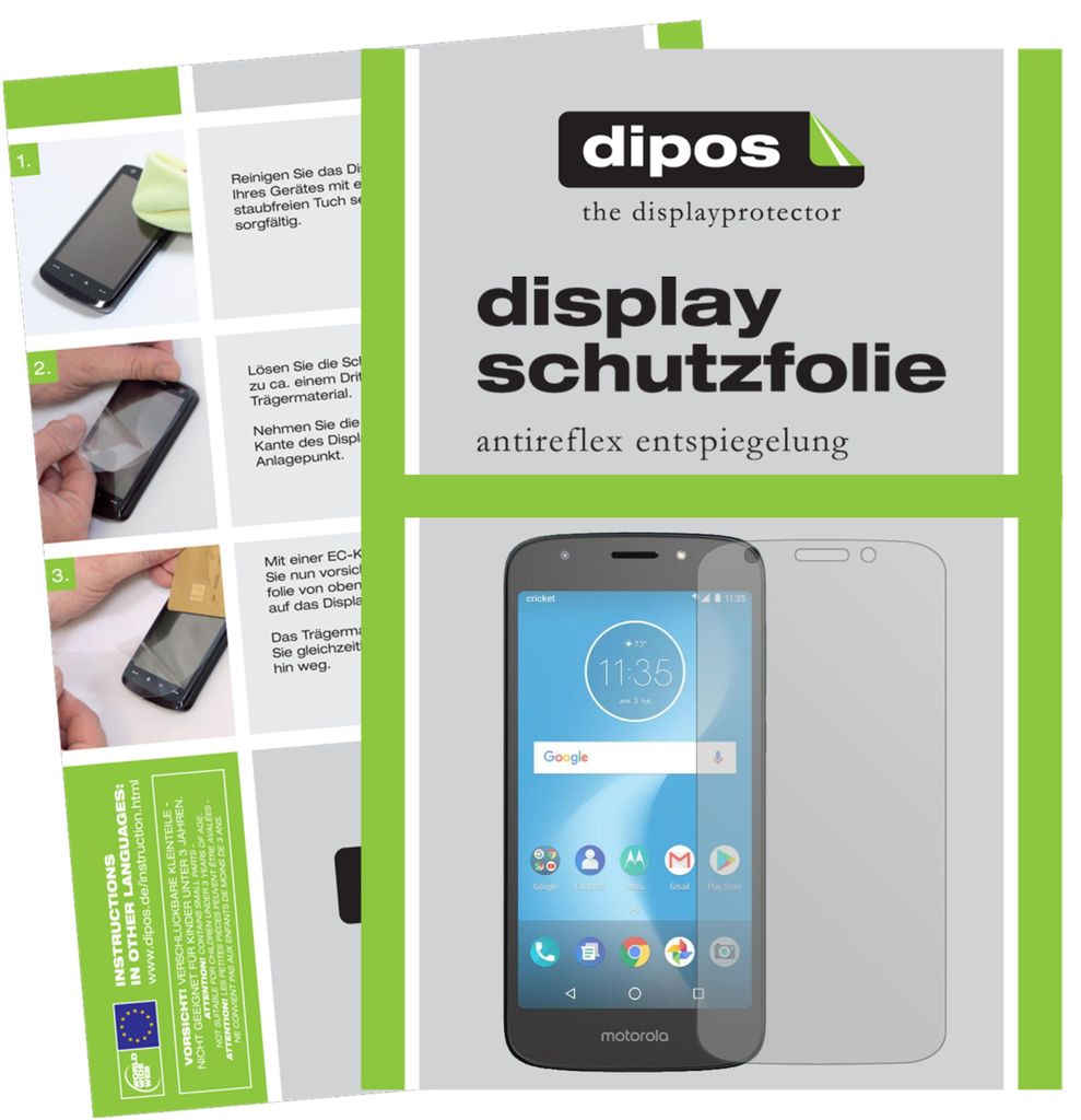 2x Schutzfolie für Motorola Moto E5 Play SD427 matt Displayschutzfolie Display