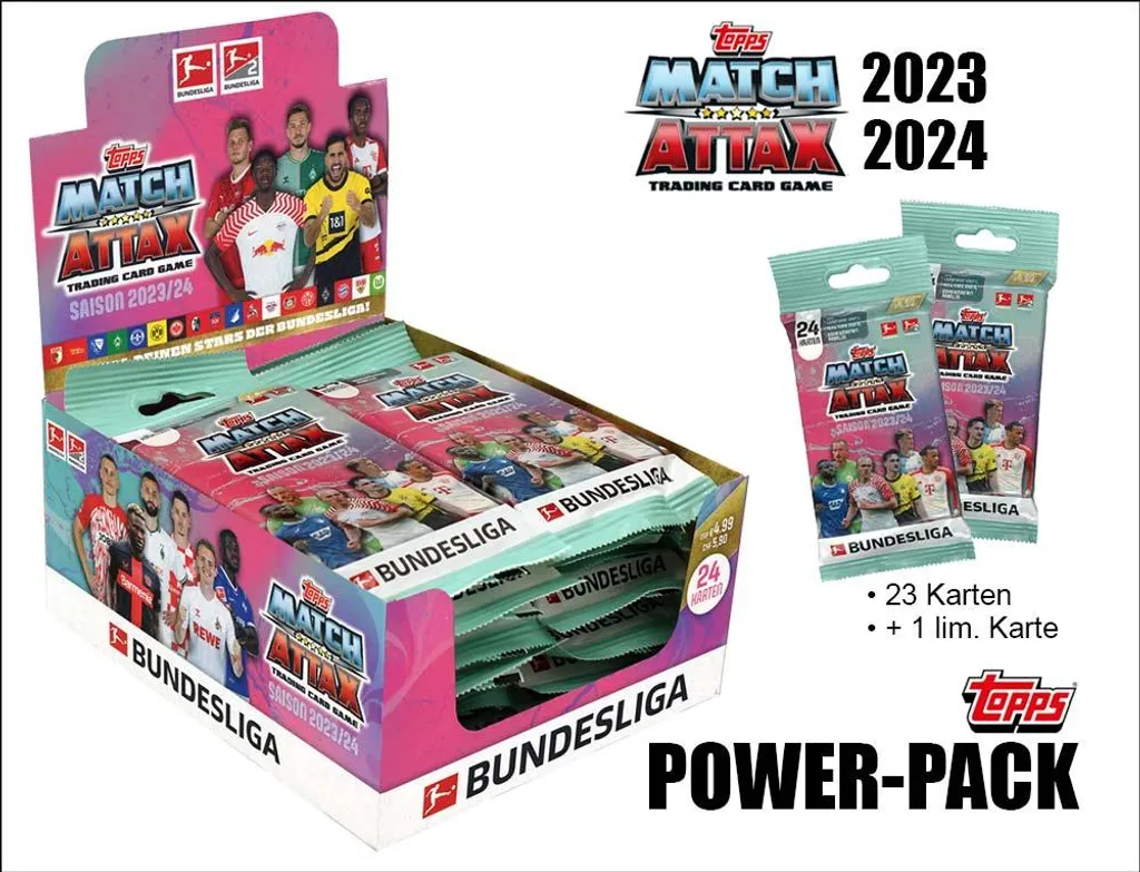 Topps Match Attax Bundesliga 23/24 - Set de 14 Fat Packs Cartes Rares