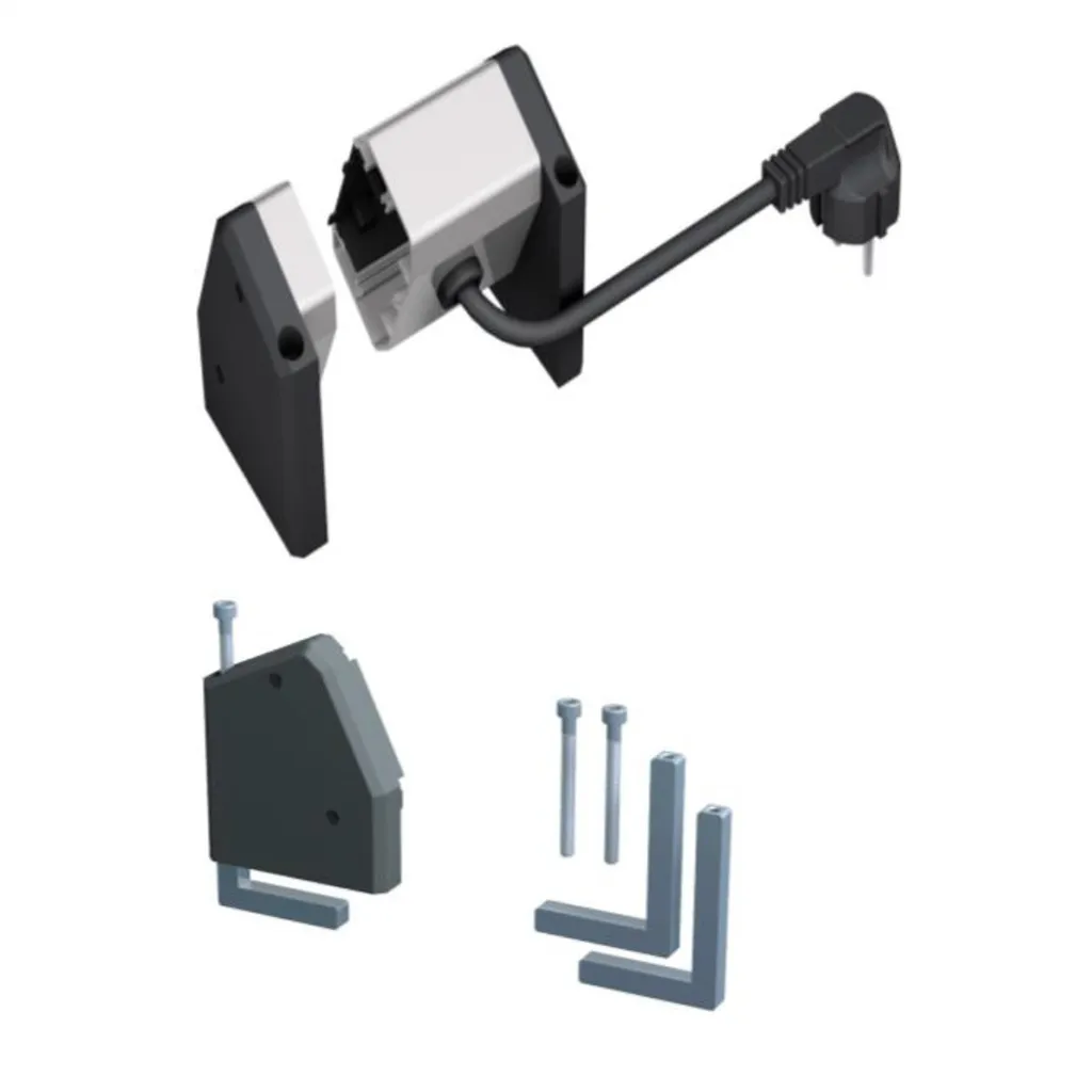Solution alimentation bureau BACHMANN DESK 4 prises et câble de 3m noir