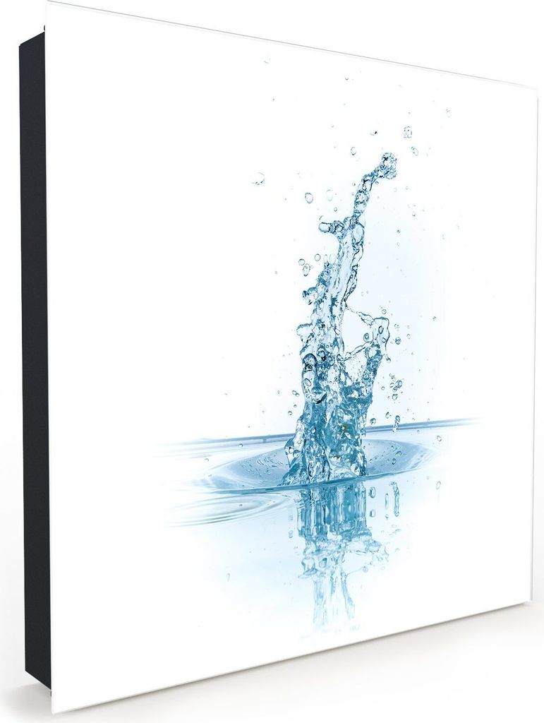 Nachbildung-Schlüsselkasten, Magnetpinnwand und Memoboard mit Glasfront Motiv Wassersplash