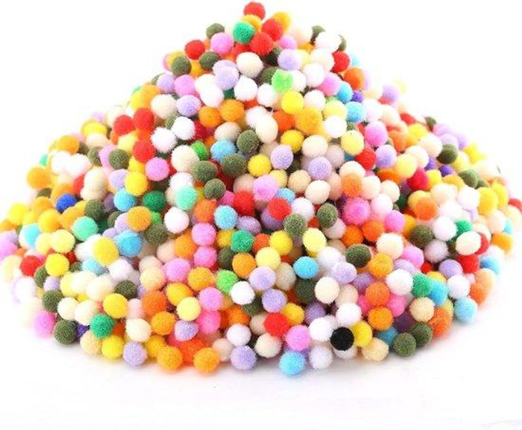 Kleine Pluizige Pompoms DIY Deko Balletjes Ca. 10 mm