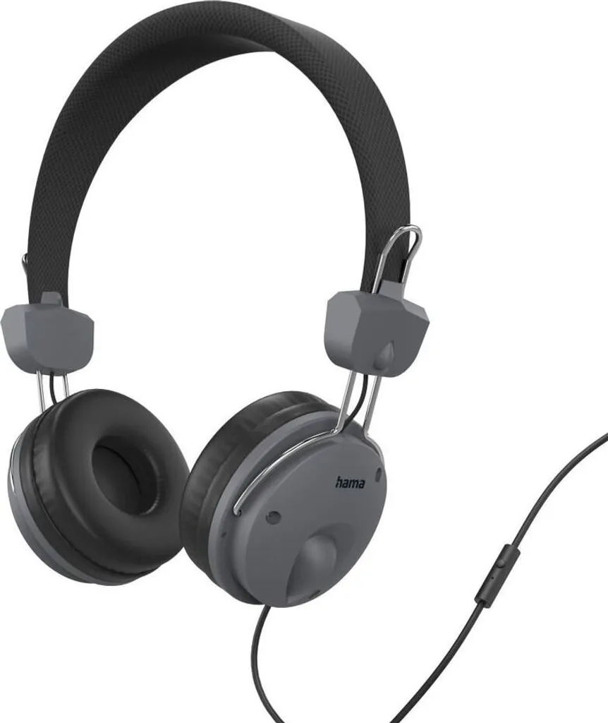 Casque Audio Fun Noir avec Micro et Câble Unilatéral Anti-Nœuds