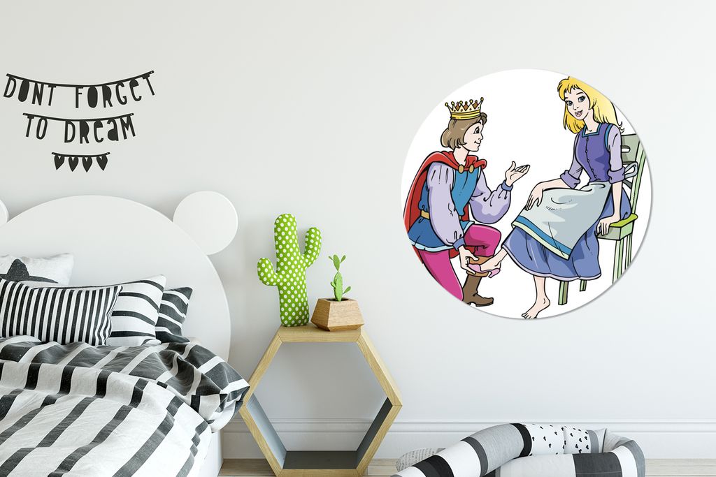 MuchoWow - Mauerkreis - Wandbilder - Runde Bild - Bild aus Aluminium - Schlafzimmer - Wohnzimmerdekoration - Wand Dekoration