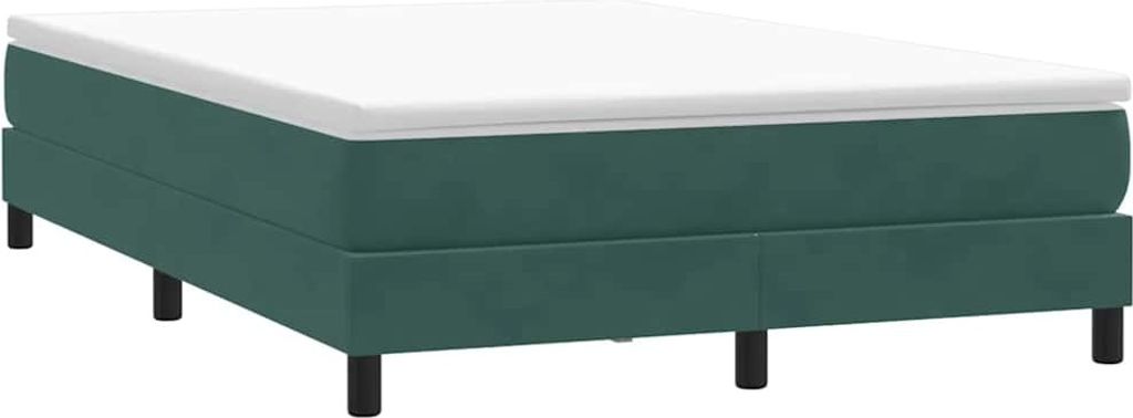Boxspringbett ohne Matratze Dunkelgrün 160x210 cm Samt, Klassische Betten DesignMöbel