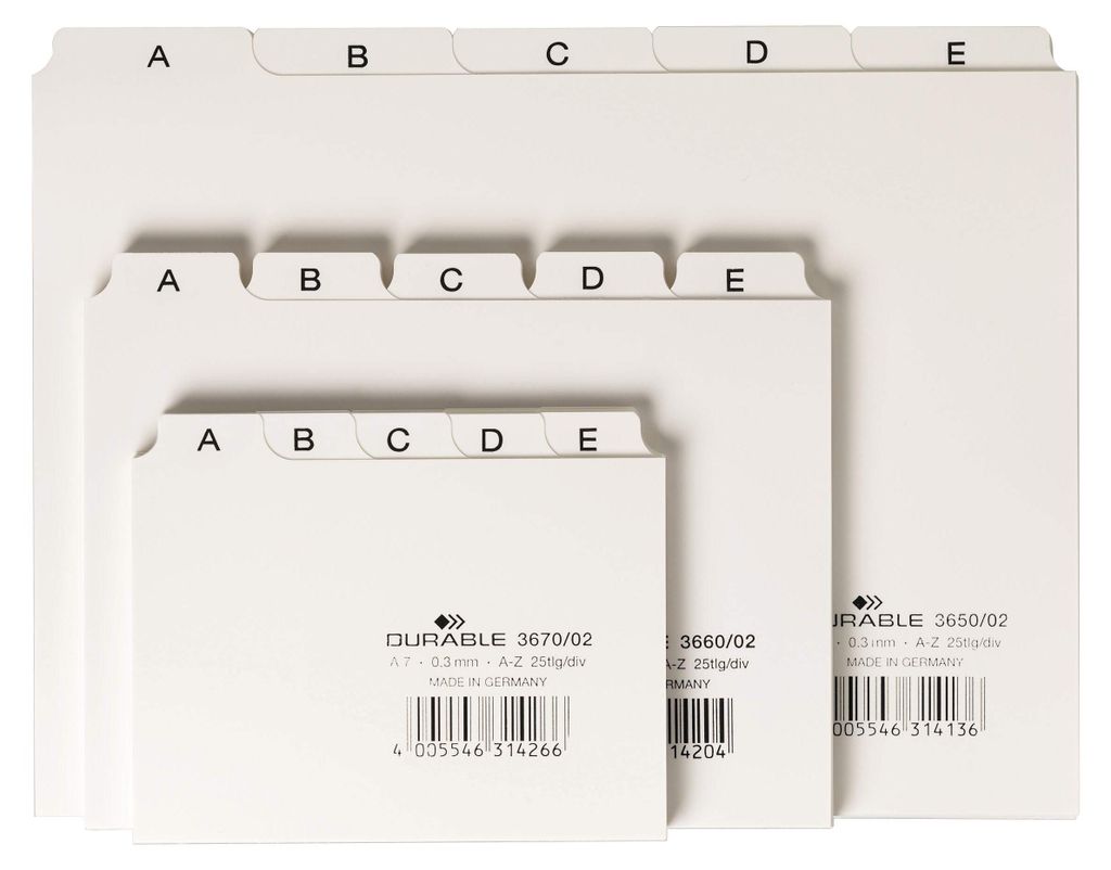 DURABLE Leitregister A - Z (A5 quer) 1 Stück weiß Obrázok produktu 