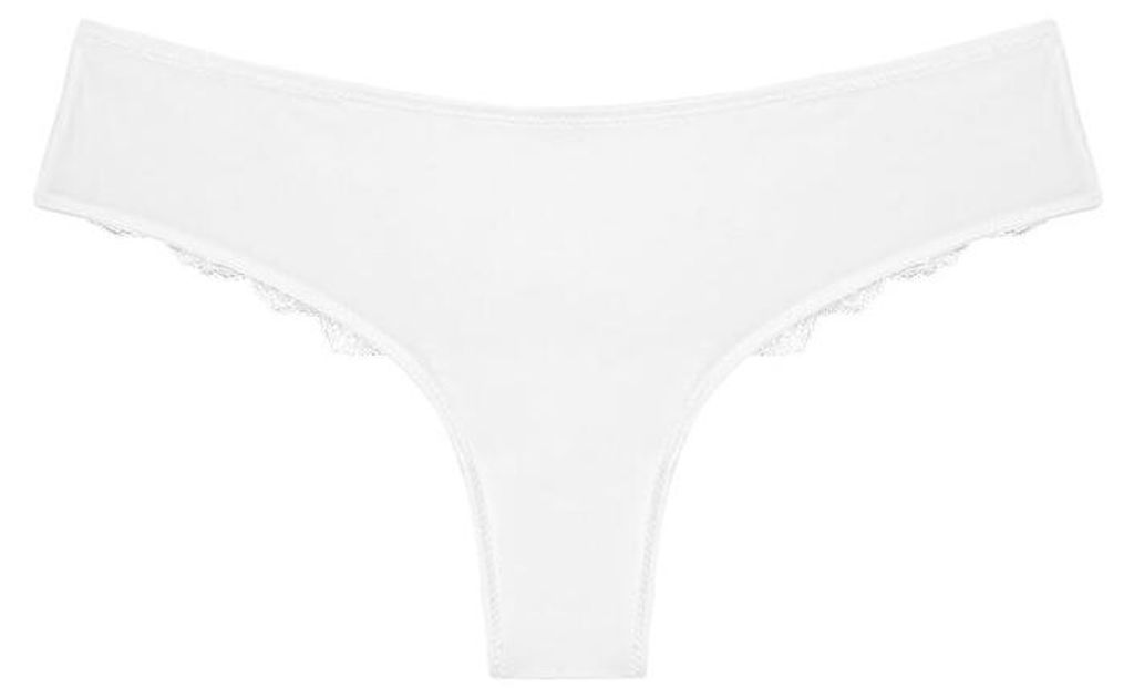 Triumph Damen Weißer Lovely Micro Brazilian String Slip XS