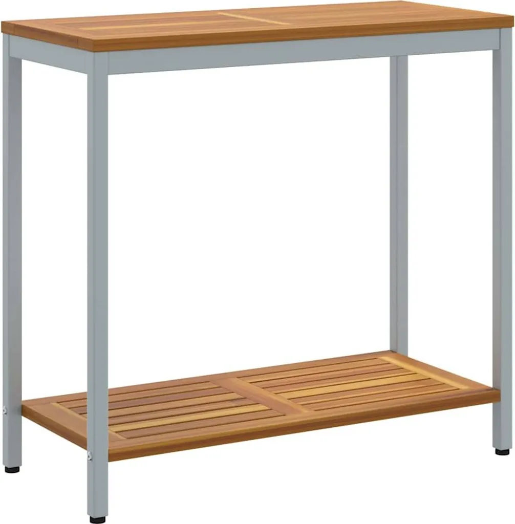 Consolle Esterna vidaXL 80x35x75 cm - Design Nordico Legno e Grigio
