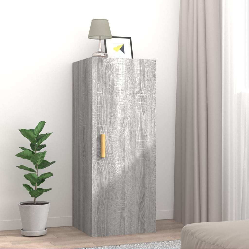 Maison Exclusive - Wandschrank Grau Sonoma 34,5x34x90 cm Holzwerkstoff