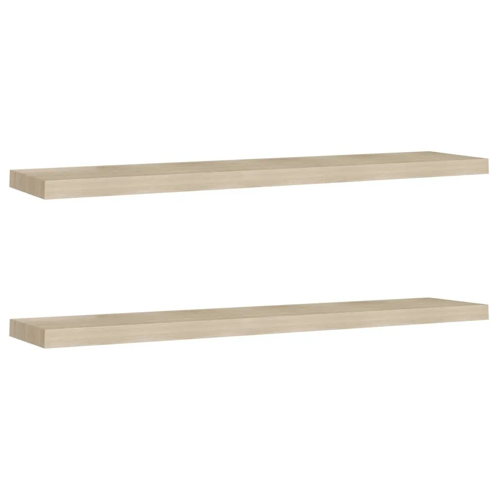 2 Mensole da Parete Rovere 120cm - Atmosfera Calda e Ordinata