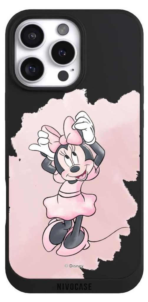 NIVOCASE Handyhülle für Apple iPhone 16 Pro Max Hülle NIVOpure Case Schwarz Disney Motiv ohne Hintergrund