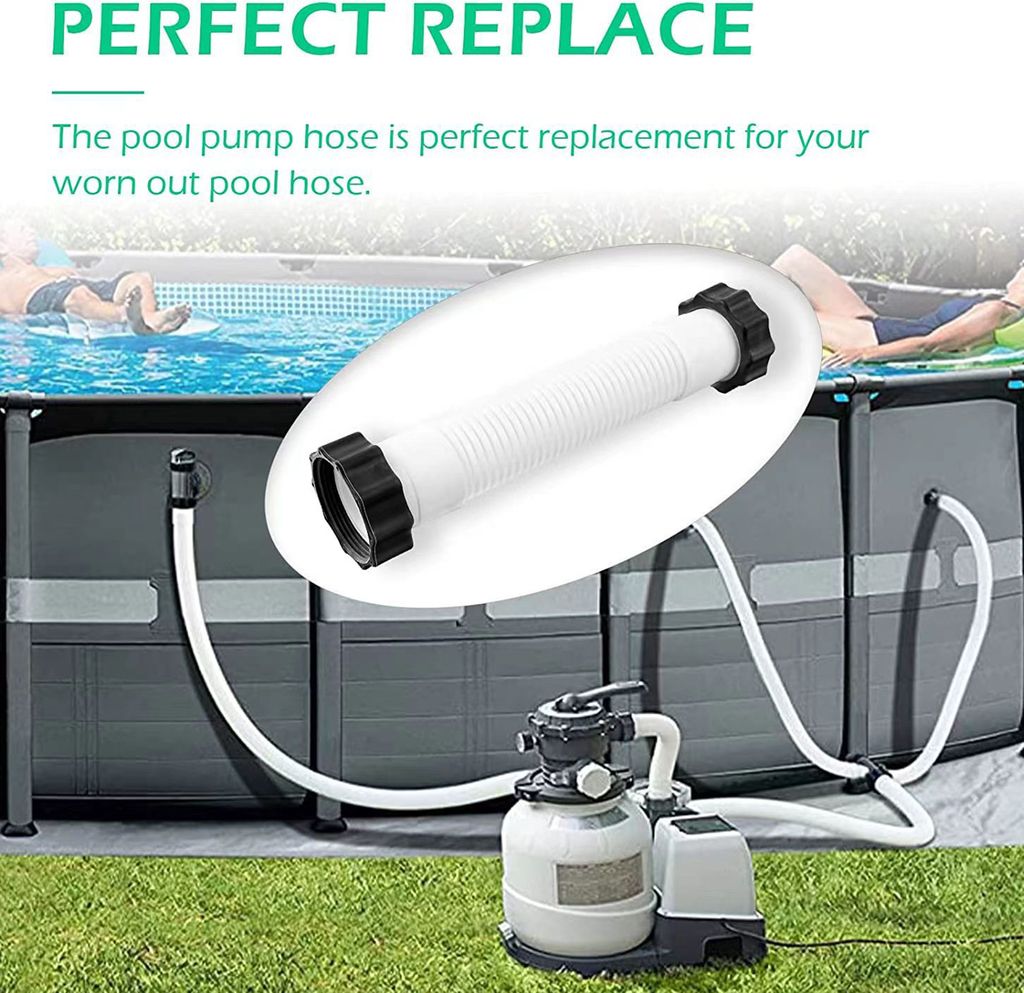 Poolpumpenschlauch Haltbares Leichtgewicht Easy Installation Pool Sandfilterpumpe Ersatzschlauch für den oberen Bodenpool