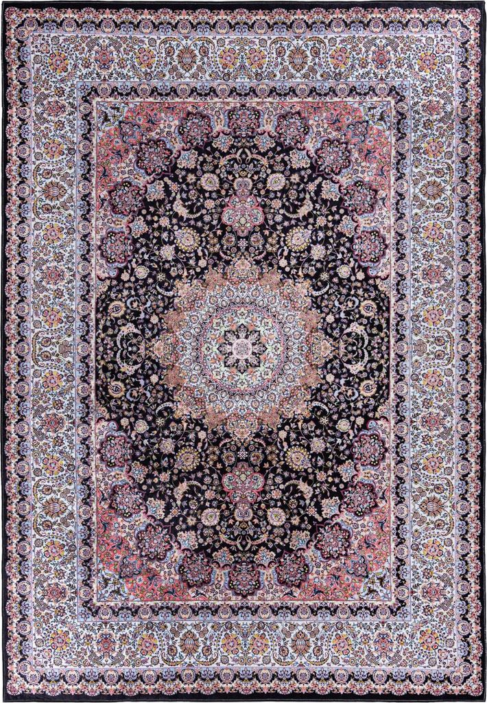 Grau Teppich Mazovia - Vintage, Traditionell Teppich für Wohnzimmer, Schlafzimmer, Büro - Maschinenwaschbar - 140 x 200 cm