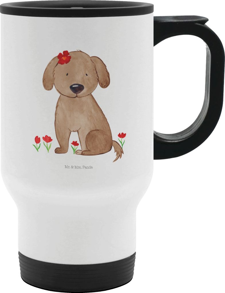 Mr. & Mrs. Panda thermosbecher Hund Dame - Weiß - Geschenk, Camping Becher, Liebenswert, Kaffee-Thermobecher, Hundeliebe, Thermobecher To Go, Flau...