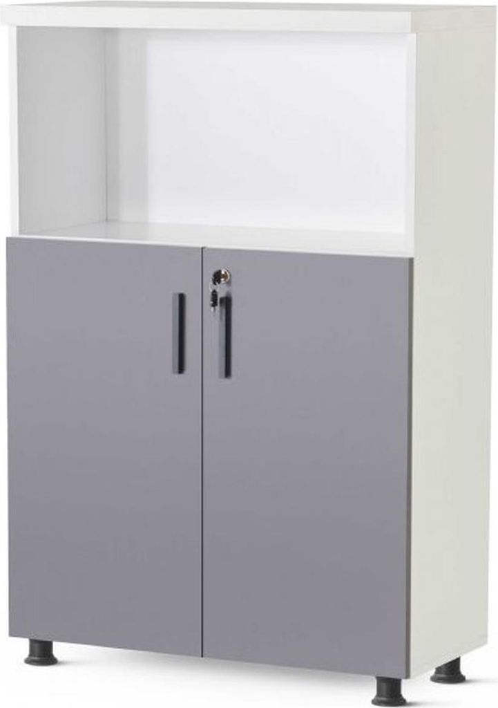 Weiß-Graue Arbeitszimmer Kommode Designer Aktenschrank Luxus Edle Möbel