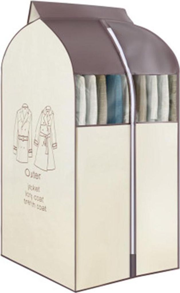 Kleidersack zum Aufhängen, Kleidersack-Organizer mit transparenten PVC-Fenstern, staubdichte Kleidersackabdeckung für Anzüge, Mäntel, Jacken un...